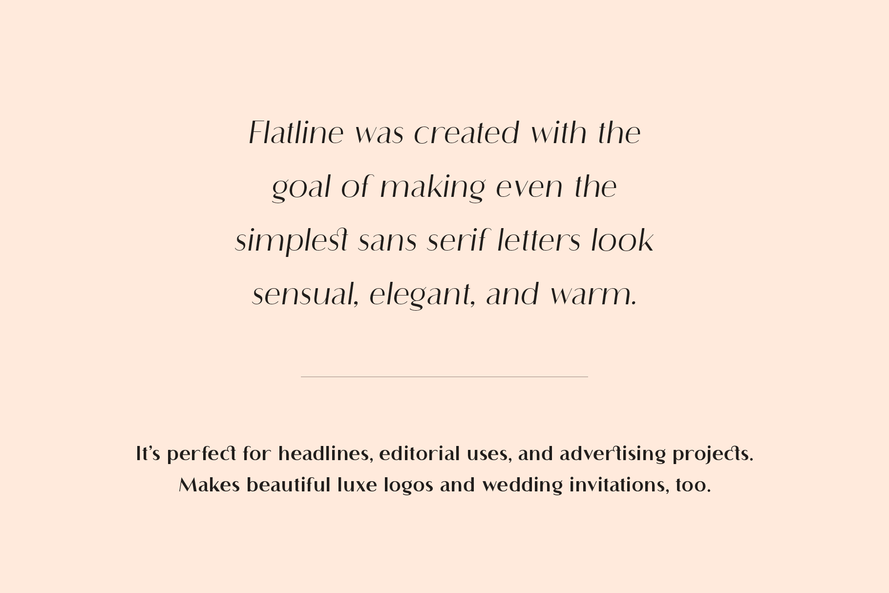 Flatline Sans Font Family - Sans Serif Font - Up Up Creative