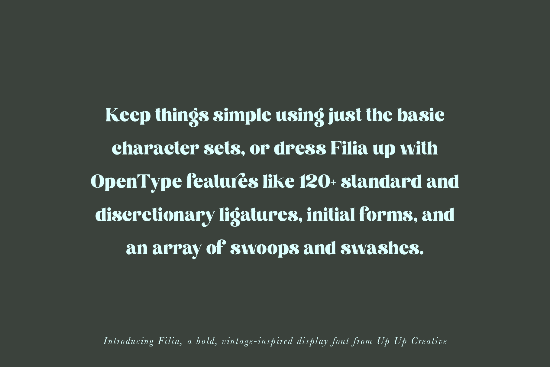 Filia Serif Display Font - Serif Font - Up Up Creative