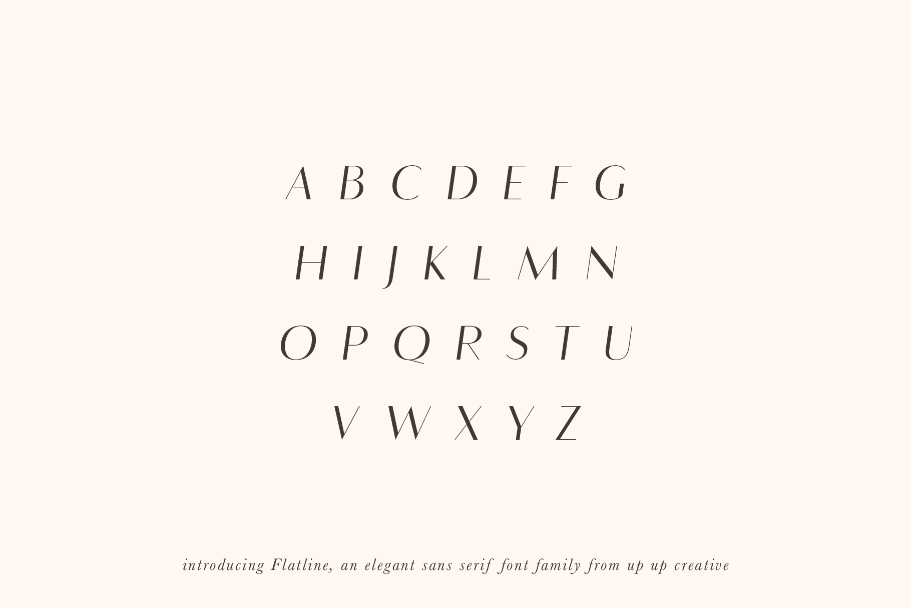 Flatline Sans Font Family - Sans Serif Font - Up Up Creative