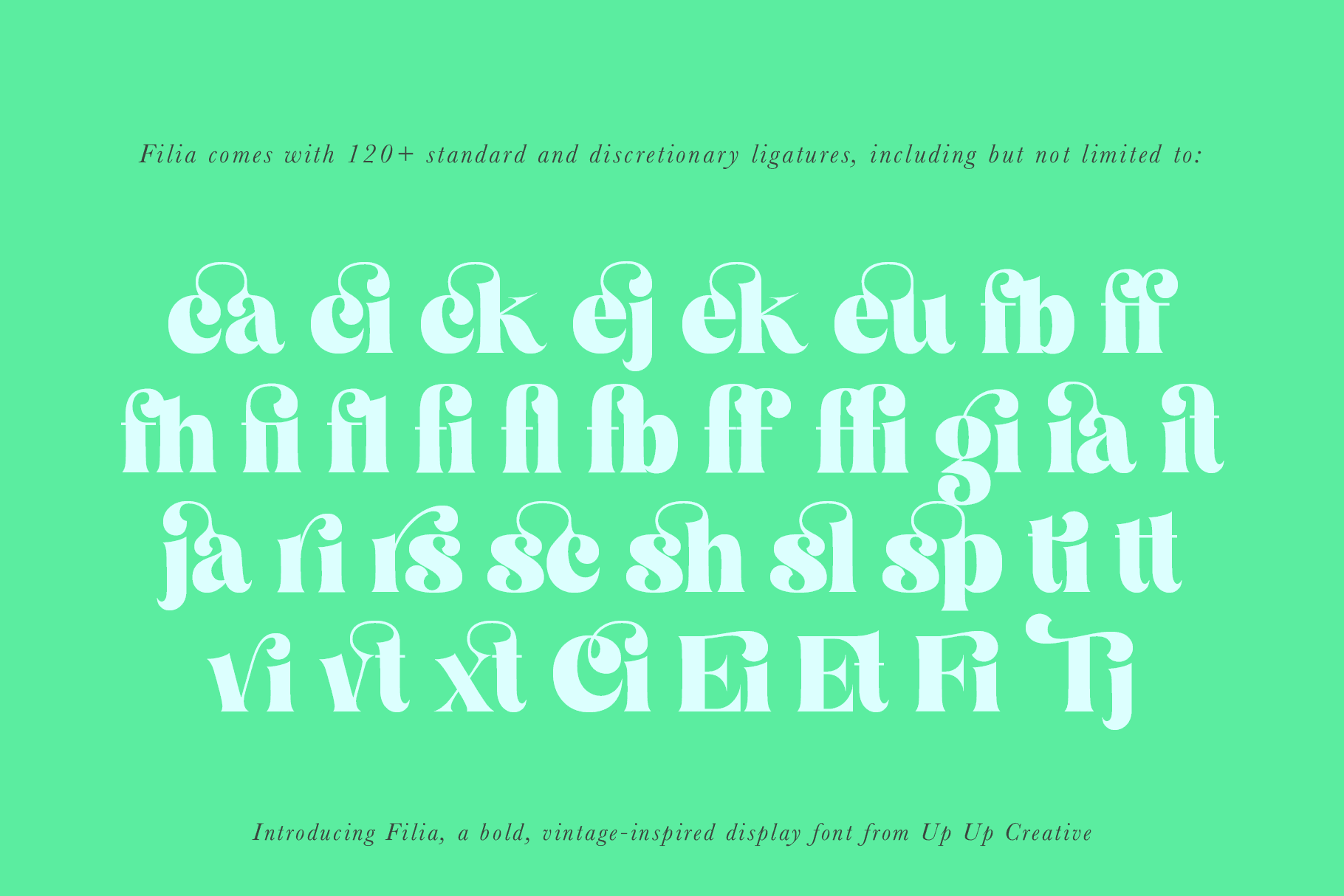 Filia Serif Display Font - Serif Font - Up Up Creative