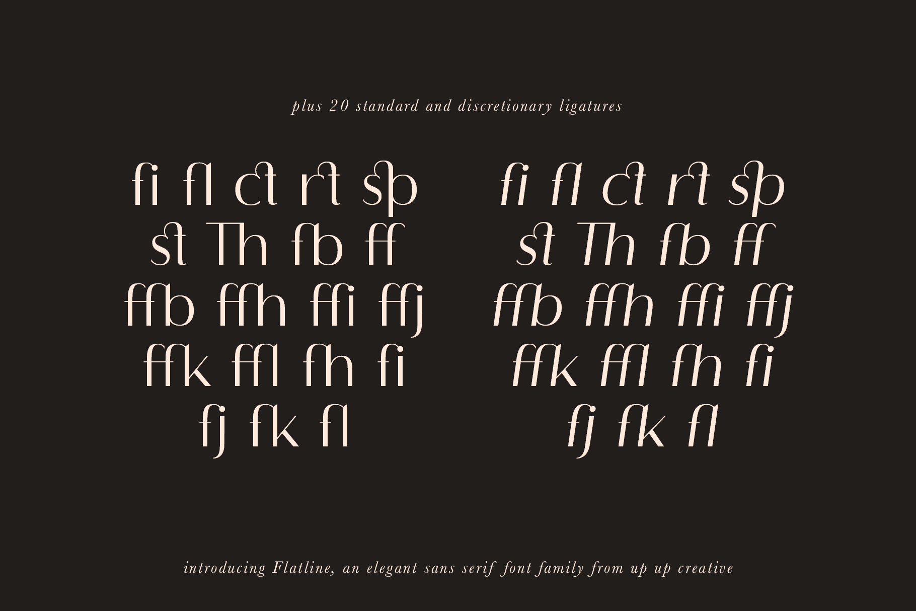 Flatline Sans Font Family - Sans Serif Font - Up Up Creative