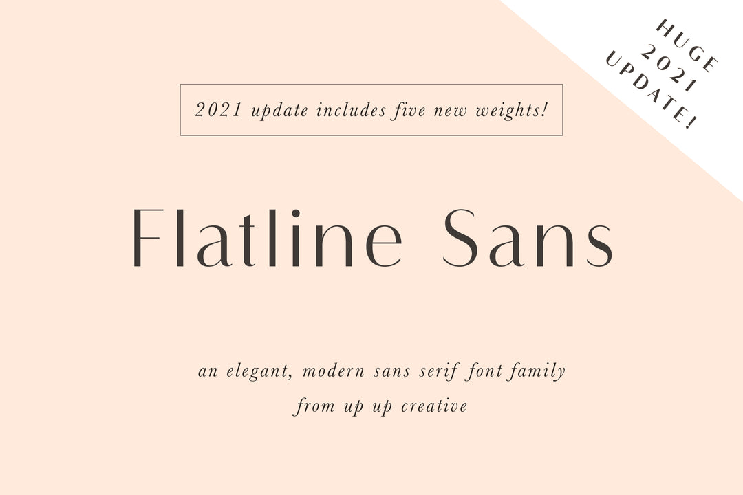 Flatline Sans Font Family - Up Up Creative