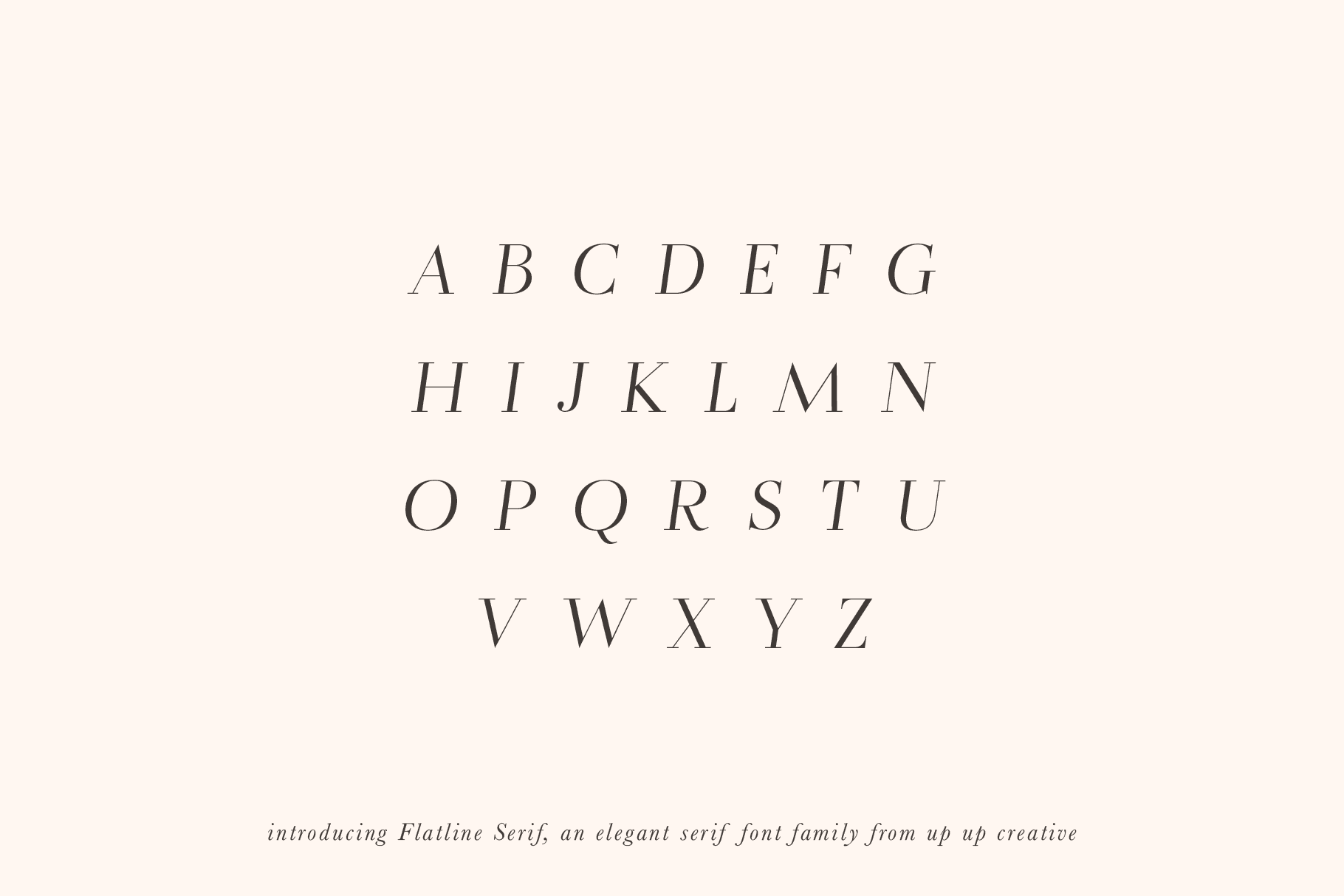 Flatline Serif Font Family - Serif Font - Up Up Creative