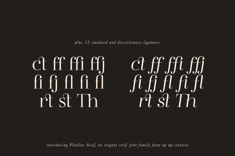 Flatline Serif Font Family - Up Up Creative