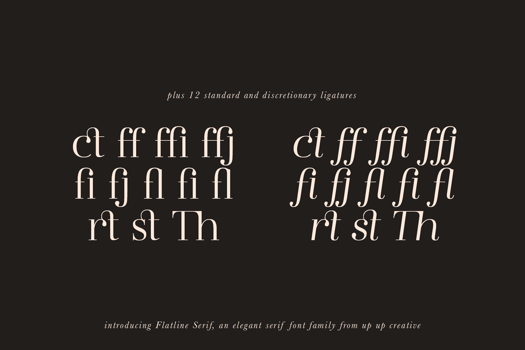 Flatline Serif Font Family - Serif Font - Up Up Creative