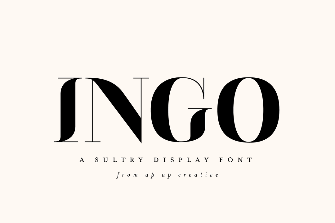 Ingo Display Font - Up Up Creative