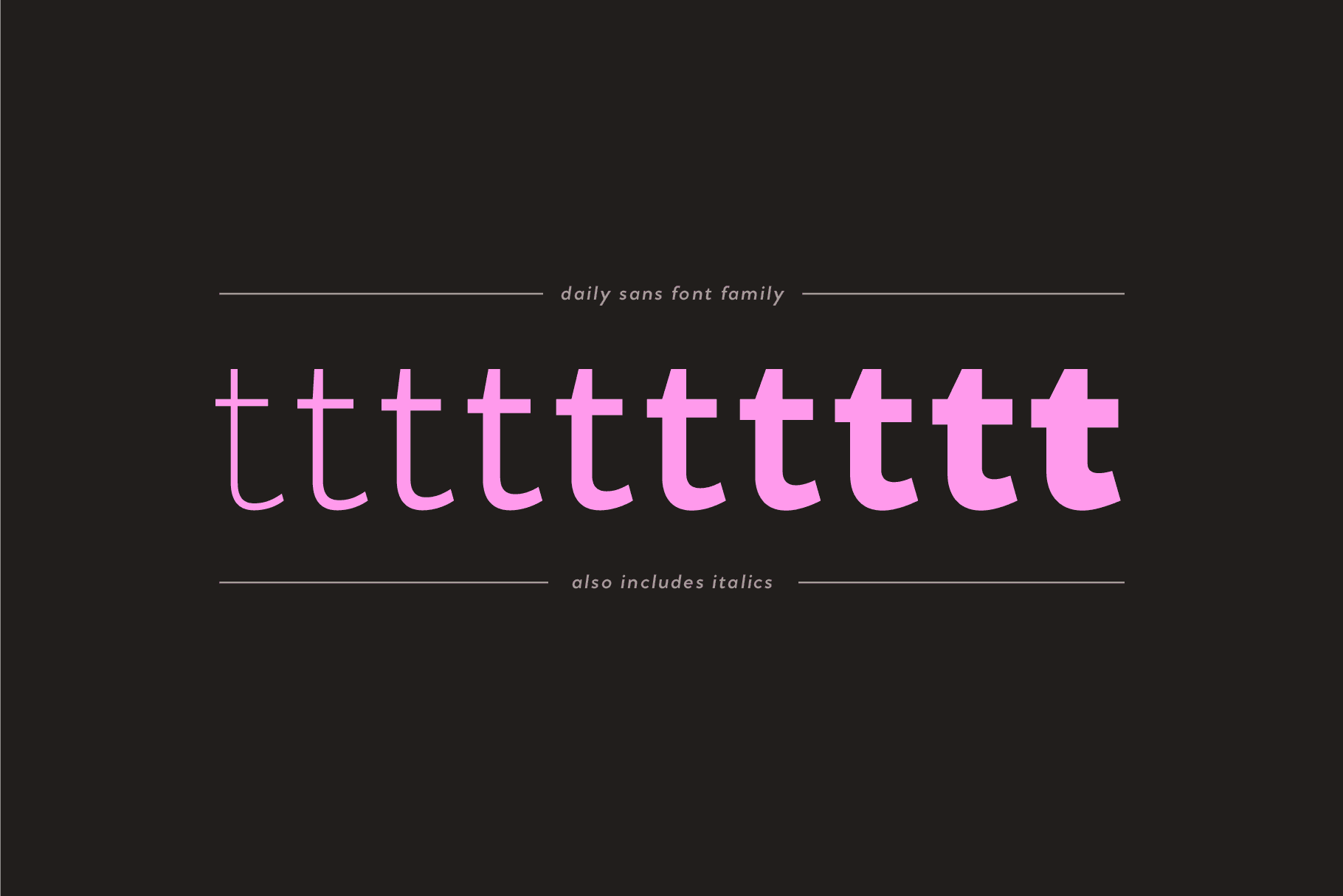 Daily Sans Complete Sans Serif Font Family - Sans Serif Font - Up Up Creative