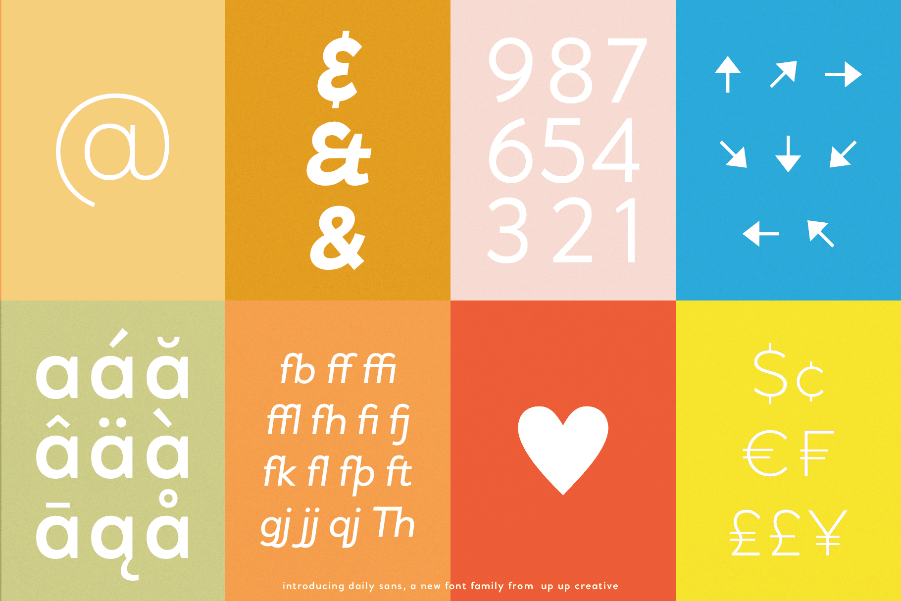 Daily Sans Complete Sans Serif Font Family - Sans Serif Font - Up Up Creative